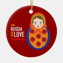 Souvenir d'adoption de Matryoshka From Russia With Ornement