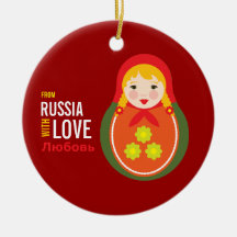 Souvenir d'adoption de Matryoshka From Russia With Décorations Pour Sapins De Noël