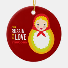 Souvenir d'adoption de Matryoshka From Russia With Décoration Pour Sapin De Noël