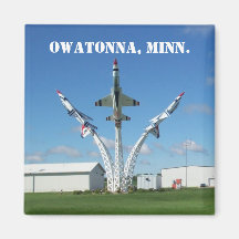 SOUVENIR MAGNET OWATONNA MINNESOTA MN FIGHTER JETS