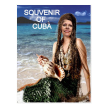 SOUVENIR OF CUBA MERMAID POST CARDS