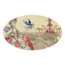 Souvenirs de Versailles Oval Sticker