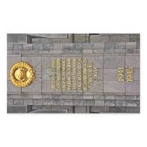 Soviet/Communist War Memorial Plague,Berlin(1) Rectangle Sticker
