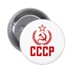 Soviet Crest And Sickle CCCP Button