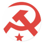 Soviet hammer and sickle design stickers
