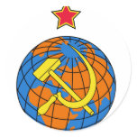 Soviet Hammer & Sickle and Earth Stickers