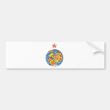 Soviet Hammer & Sickle and Earth Vintage Bumper Stickers