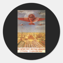 Soviet Round Stickers
