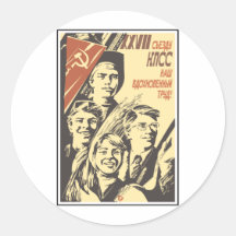 Soviet Round Stickers