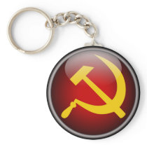 Soviet Russian Hammer and Sickle Keychain
