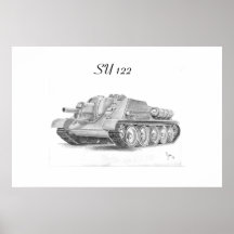 Soviet  SU 122 Assault gun Print