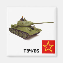 Soviet T34/85 Tank #7 Fridge Magnets