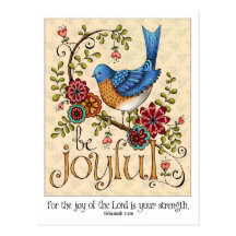 Soyez joyeux - carte postale