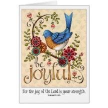 Soyez joyeux - carte vierge de note