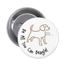 Soyez tous que vous pouvez bouton de beagle badges