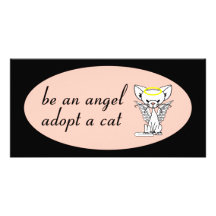 Soyez un ange adoptent un chat Photocard Photocarte Customisée