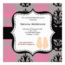 Spa Bachelorette Party Personalized Invitations