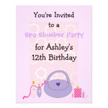 Spa Birthday Party Invitation