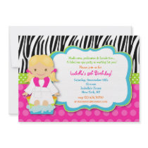 Spa Birthday Party Invitations