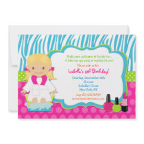 Spa Birthday Party Invitations