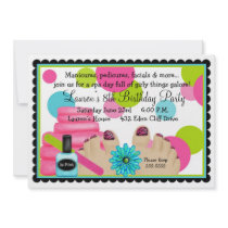 Spa Birthday  party Invitations