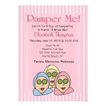 Spa  Bridal Shower Invitation