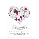 Spa Gift Card Salon Valentine's Floral Heart Colou Business Card