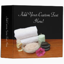 Spa/Massage/Pedicure Salon Scene Black/Colour Binder