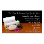 Spa/Massage/Pedicure Salon Scene Black/Colour Business Card Templates