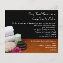 Spa/Massage/Pedicure Salon Scene Black/Colour Full Color Flyer
