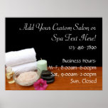Spa/Massage/Pedicure Salon Scene Black/Colour Print