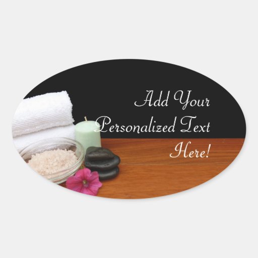 Spa/Massage/Pedicure Salon Scene Black/Colour Stickers