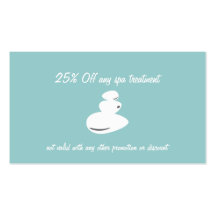 Spa Massage Stone Business and Coupon Cards Business Card Template