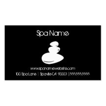 Spa Massage Stones Coupon Cards Business Cards