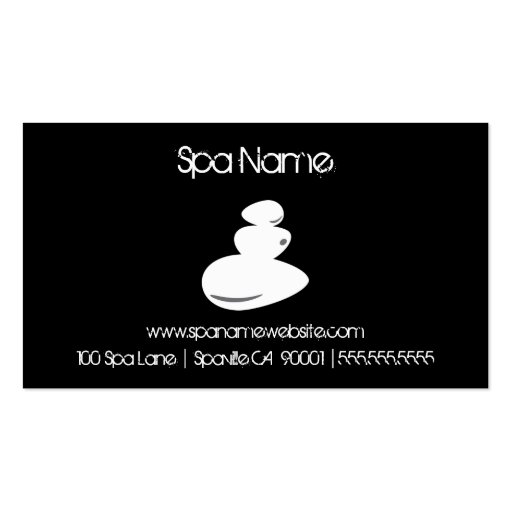 Spa Massage Stones Coupon Cards Business Cards