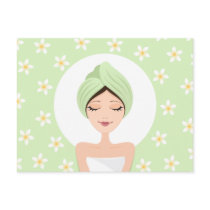 Spa or beauty salon postcard