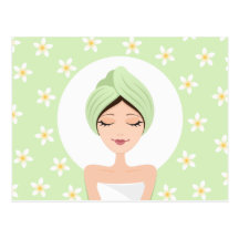 Spa or beauty salon postcard