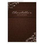 Spa Salon Brochure Beige Brown Linen Floral Greeting Card