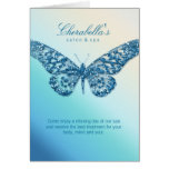 Spa Salon Brochure Card Butterfly Blue