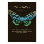 Spa Salon Brochure Greeting Card Butterfly Blue Br
