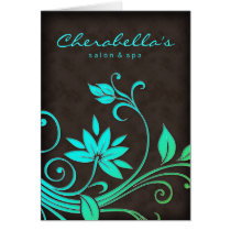 Spa Salon Brochure Greeting Card Floral BGB
