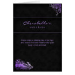 Spa Salon Brochure Greeting Card Floral Purple