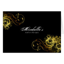 Spa Salon Brochure Greeting Card Gold Butterfly 2