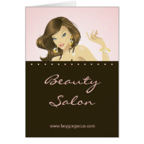 Spa Salon Brochure Greeting Card Pink Woman
