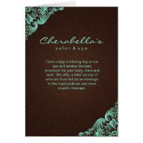Spa Salon Brochure Mint Brown Linen 2