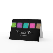 Spa Salon Thank You Card Makeup Artist Palette