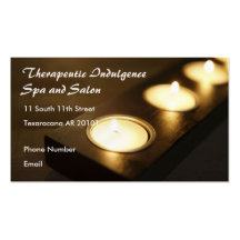 Spa Setting Candles Business Card