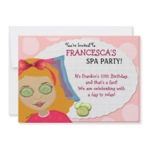 Spa-tacular Party  Kids Invitation