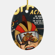 Space Action Christmas Tree Ornament