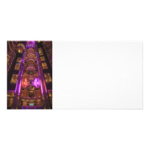 Space Age Pink Purple Photo Greeting Card